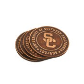USC Trojans SC Interlock University of So Cal Alder 4 Pack Coaster Set